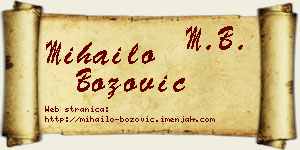Mihailo Božović vizit kartica